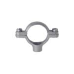 Galvanised pipe ring for supporting steel or copper pipework, threaded for secure mounting